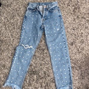 LF CARMAR DENIM RHINESTONE JEANS